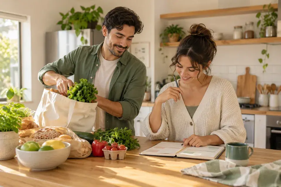 Una familia compartiendo una actividad en casa